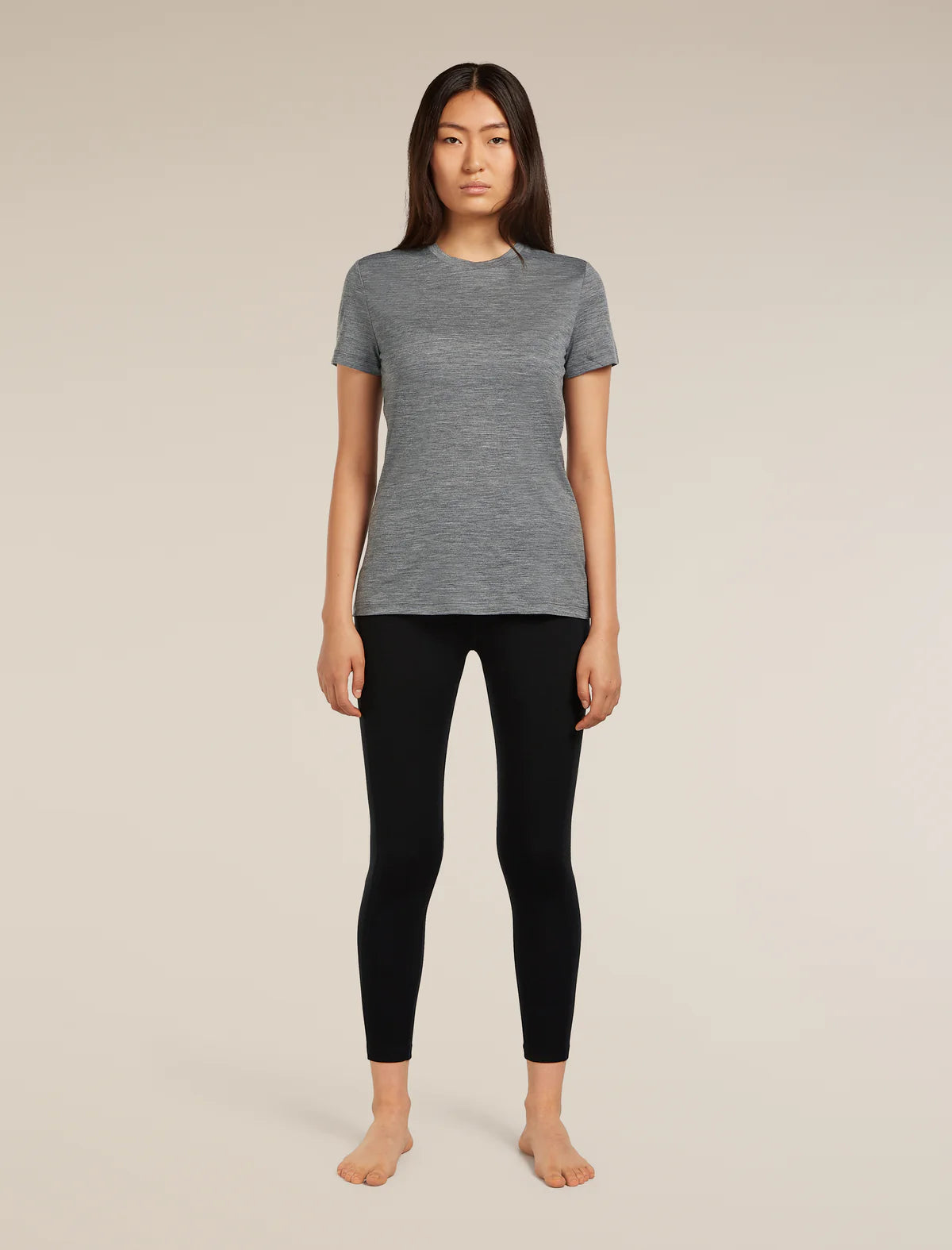 Icebreaker Merino 150 Tech Lite Short Sleeve T-Shirt (Women's) - Gritstone Heather
