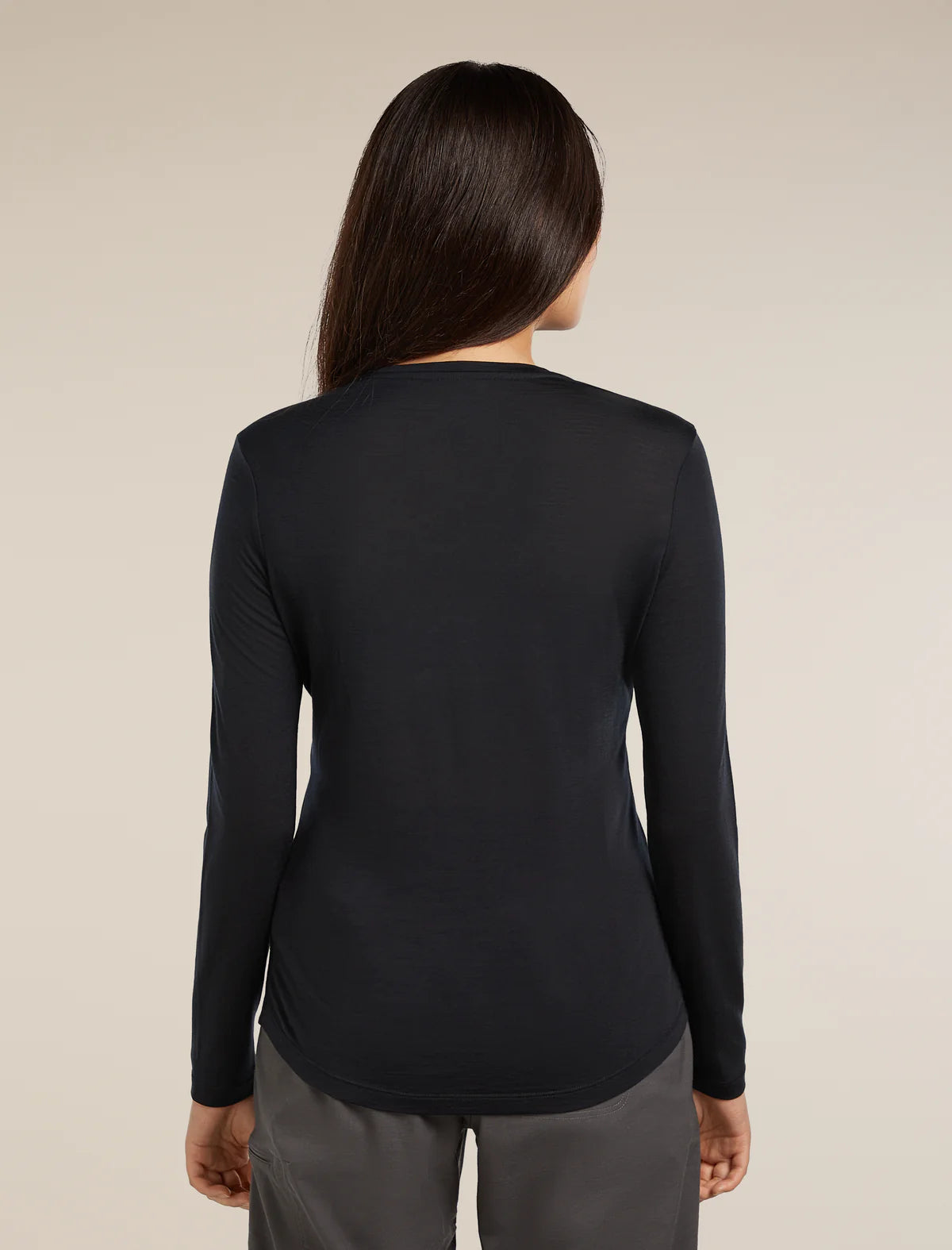 Icebreaker Merino Blend 125 Cool-Lite Sphere Long Sleeve T-Shirt (Women's) - Black