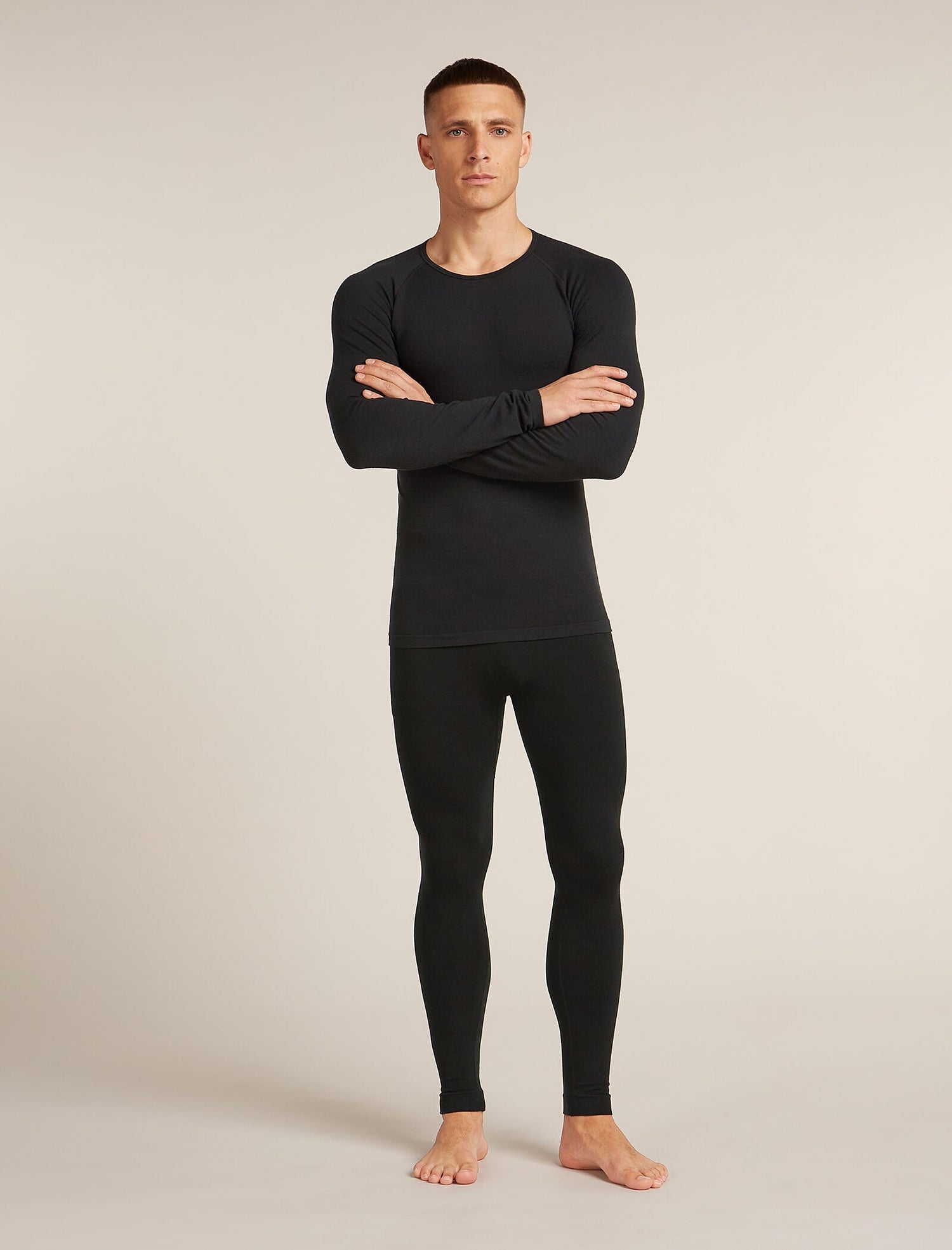 Icebreaker Merino Blend 260 ZoneKnit™ Seamless Long Sleeve Crew Thermal Top (Men's) Icebreaker