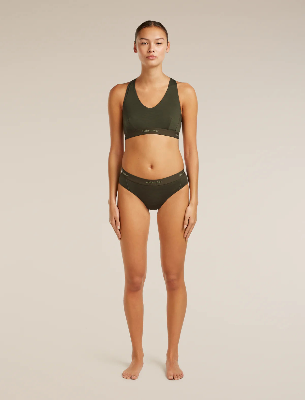 Icebreaker Merino Blend 125 Cool-Lite Sprite Racerback Bra (Women's) - Dark Loden