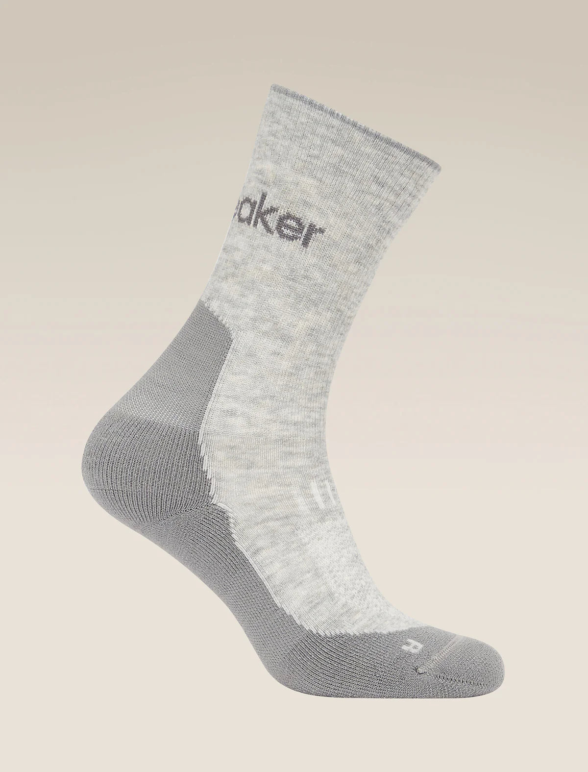 Icebreaker Merino Hike+ Light Crew Socks (Women's) - Blizzard Heather/Alloy
