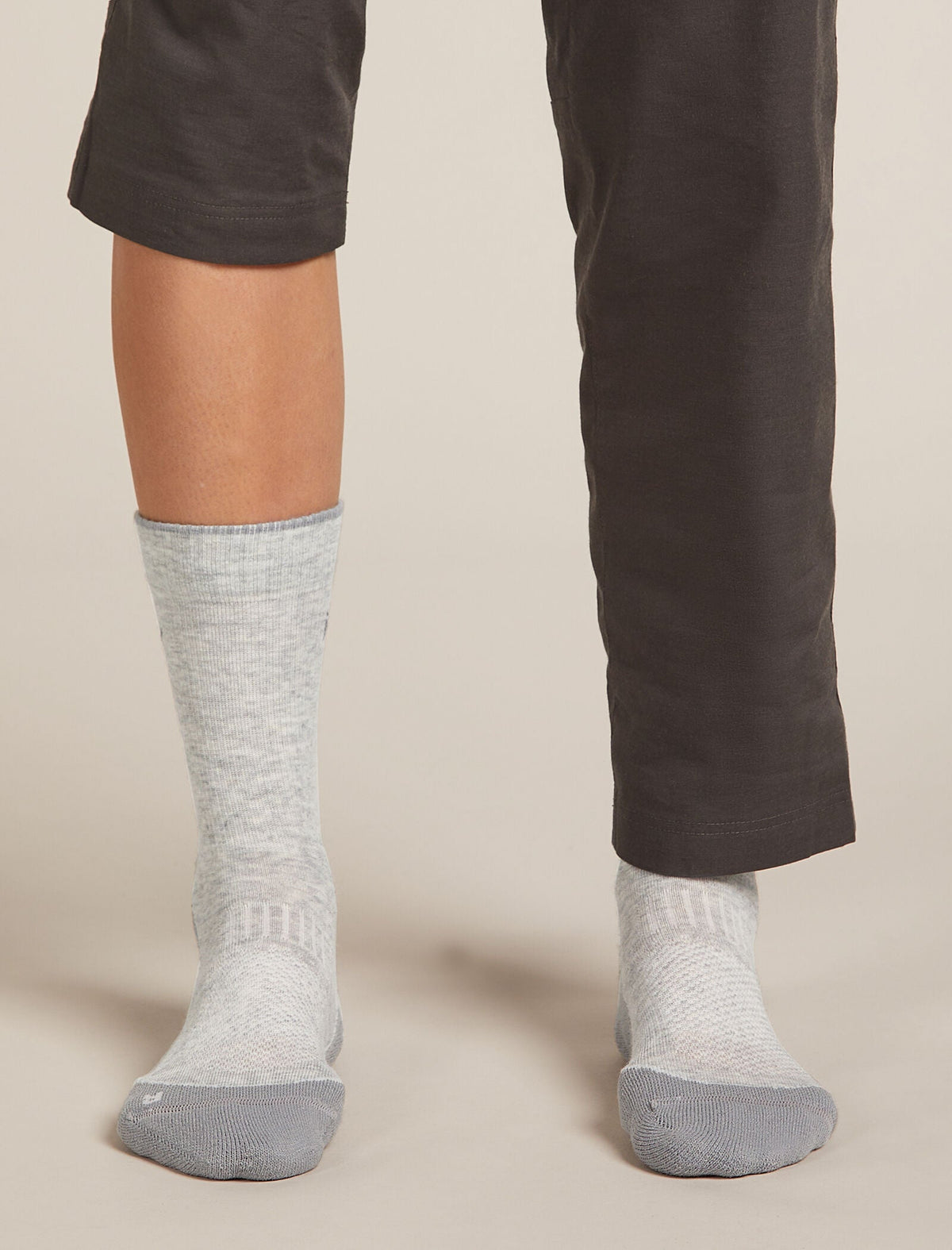 - Icebreaker Merino Hike+ Light Crew Socks (Women's) - Blizzard Heather/Alloy
