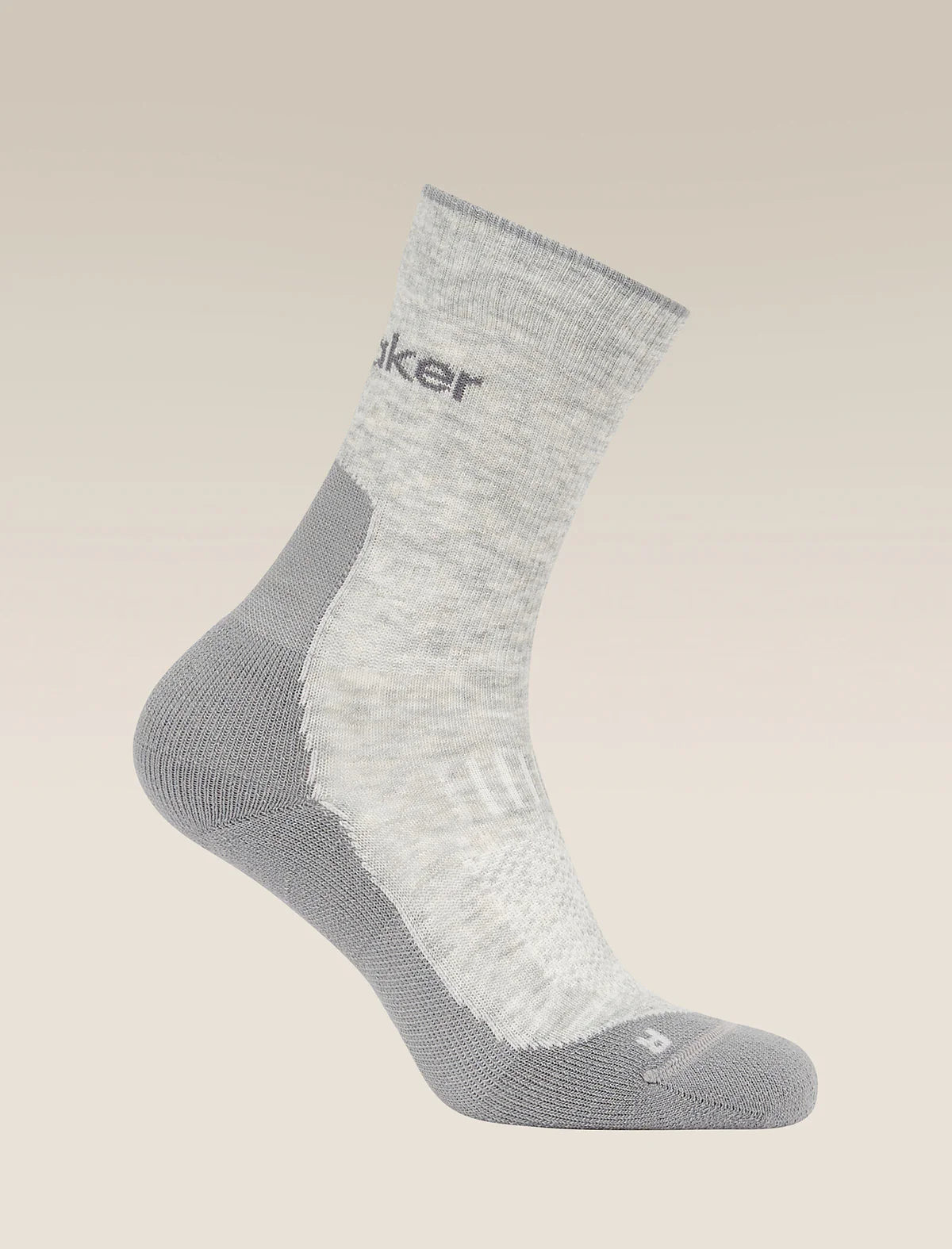 Icebreaker Merino Hike+ Light Crew Socks (Men's) - Blizzard Heather/Alloy