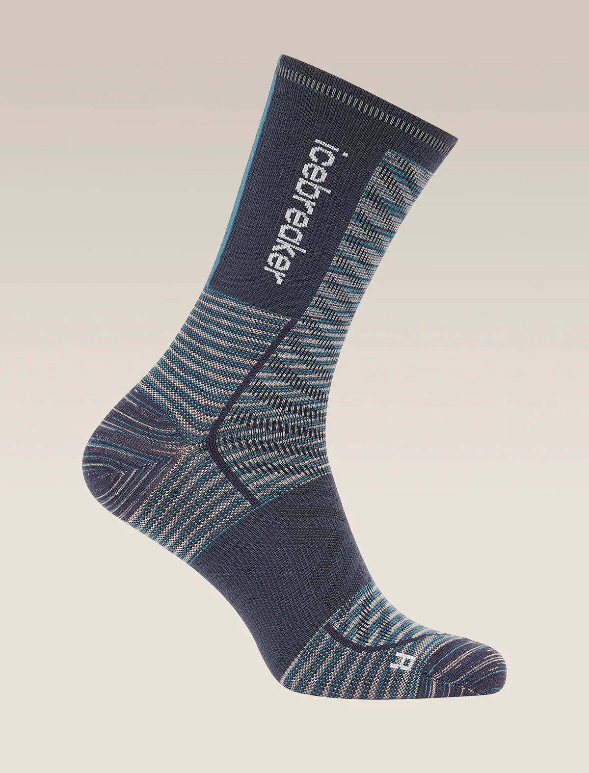 Icebreaker Merino Run+ Ultralight Crew Socks (Men's) - Fusion Dye - Graphite FD/Graphite/Snow