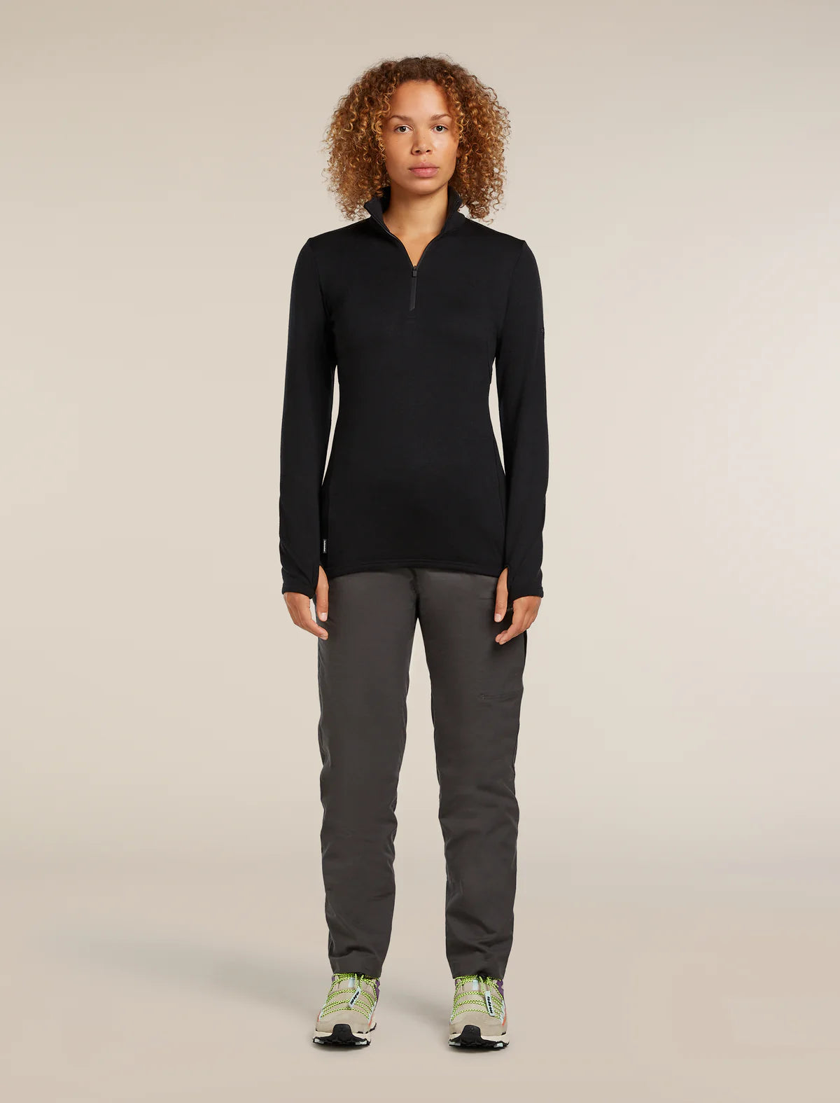 Icebreaker Merino 300 Original Long Sleeve Half Zip Top (Women's) - Black