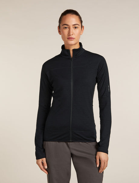 Icebreaker Merino Blend 300 RealFleece™ Descender Long Sleeve Zip Jacket (Women's) Icebreaker