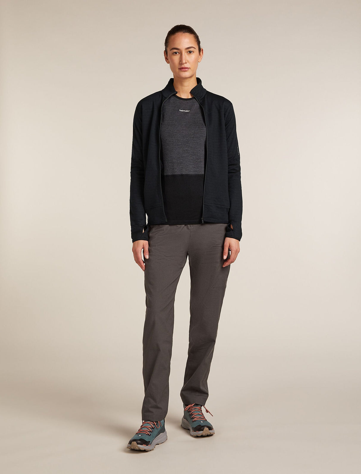 Icebreaker Merino Blend 300 RealFleece™ Descender Long Sleeve Zip Jacket (Women's) Icebreaker