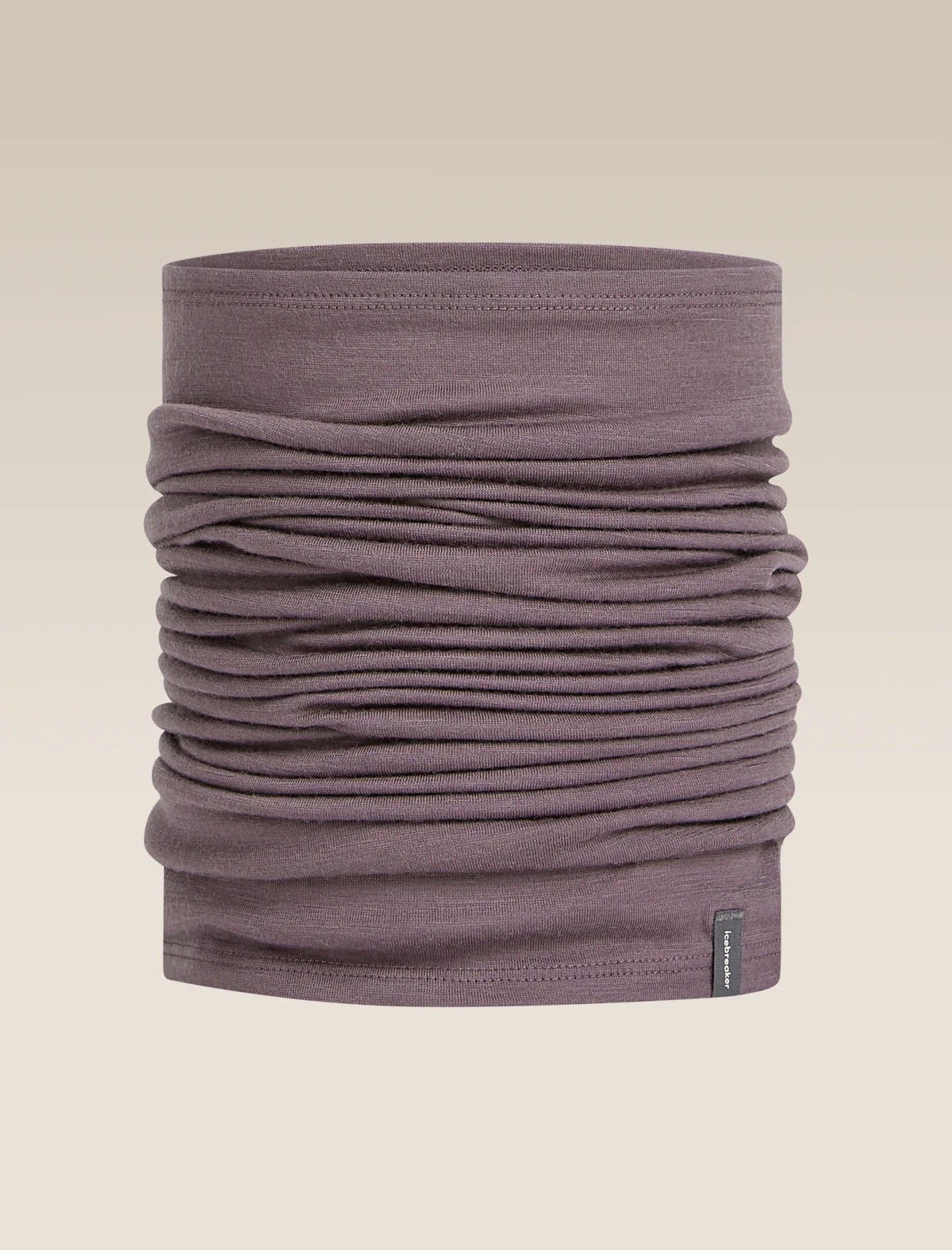 A dusty purple tubular neck gaiter or balaclava shown in a clean studio shot against a light beige background. - Icebreaker Merino 200 Flexi Chute (Unisex) - Grey Plum