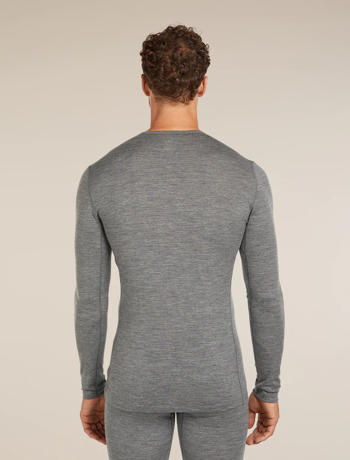 Icebreaker Merino 200 Oasis Long Sleeve Crew Neck Thermal Top (Men's) - Gritstone Heather