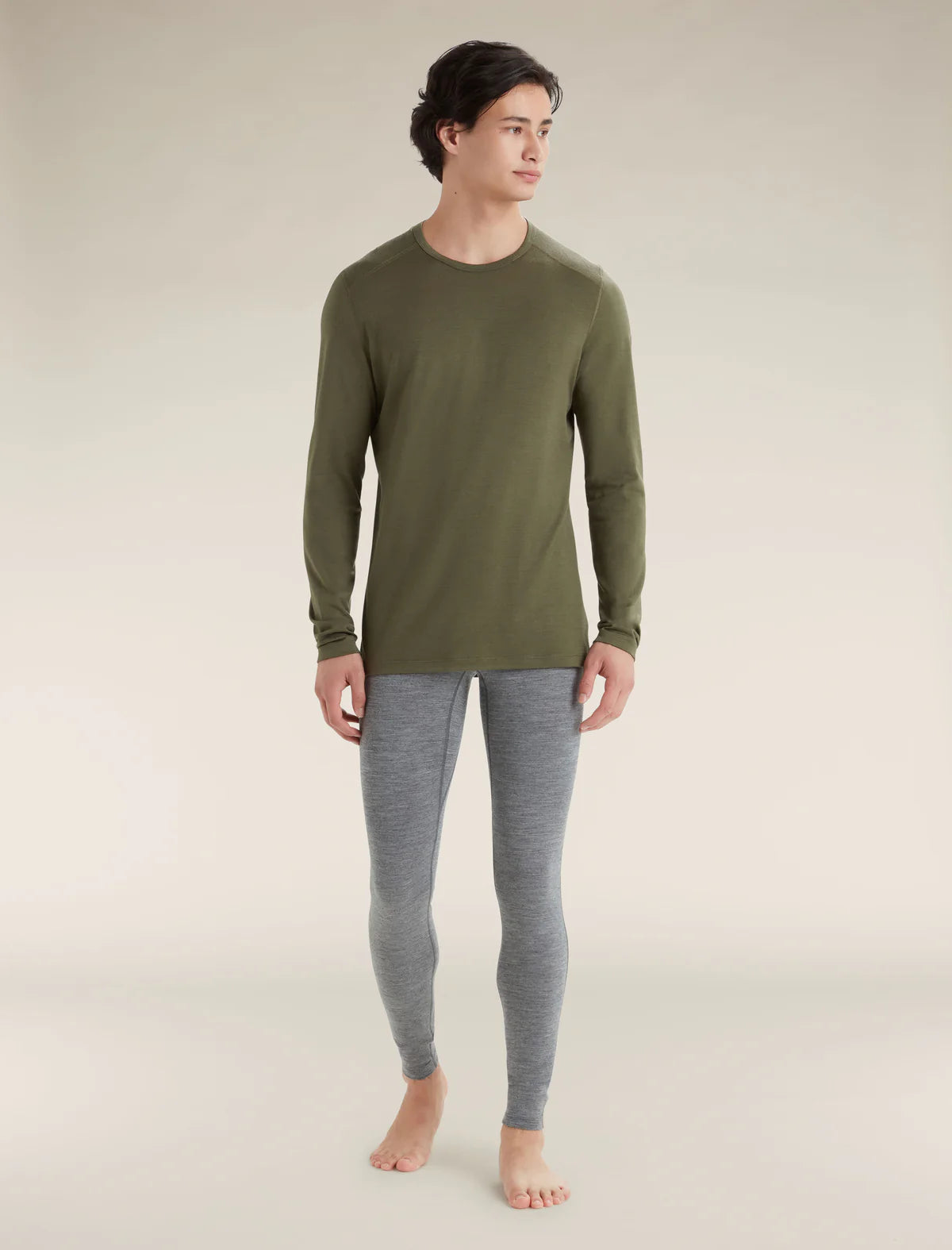 Icebreaker Merino 200 Oasis Long Sleeve Crew Neck Thermal Top (Men's) - Loden