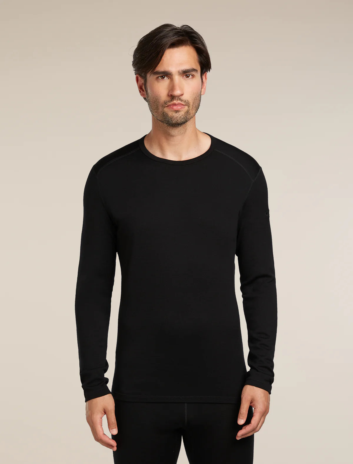 Icebreaker Merino 260 Tech Long Sleeve Crew Neck (Men's) - Black - Icebreaker Merino 260 Oasis Long Sleeve Crew Thermal Top (Men's)
