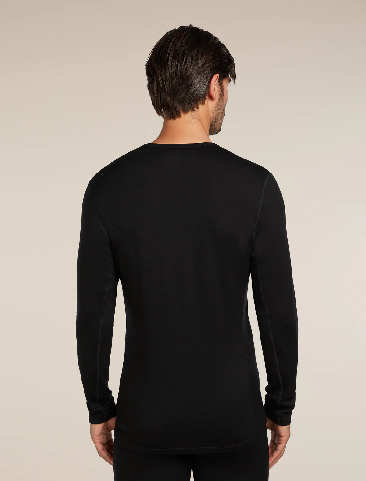 Icebreaker Merino 260 Tech Long Sleeve Crew Neck (Men's) - Black - Icebreaker Merino 260 Oasis Long Sleeve Crew Thermal Top (Men's)