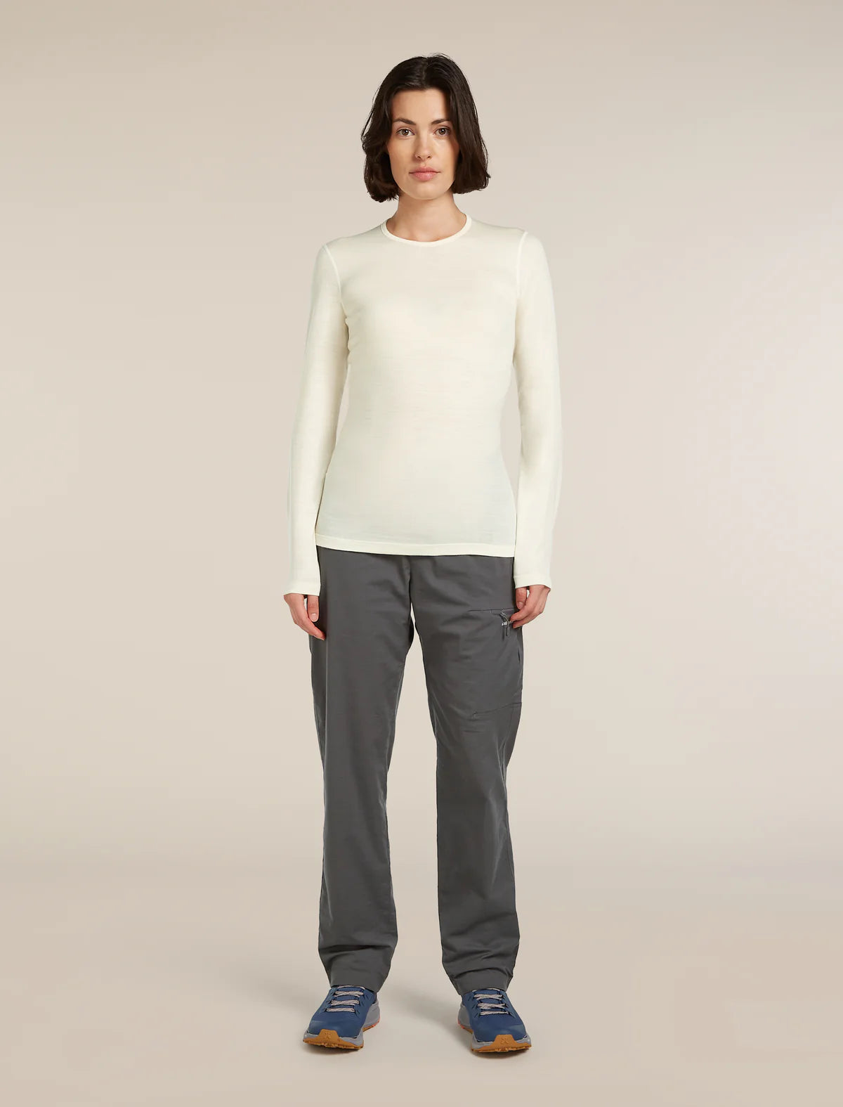 Icebreaker Merino 200 Oasis Long Sleeve Crew Thermal Top (Women's) - Undyed