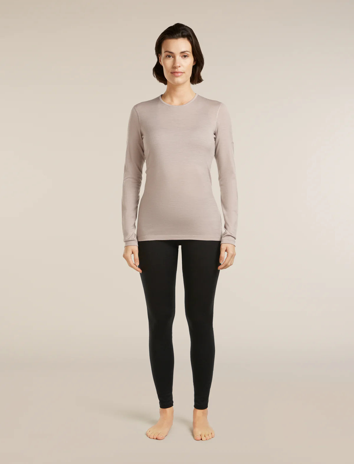 Icebreaker Merino 200 Oasis Long Sleeve Crew Thermal Top (Women's) - Pink Quartz