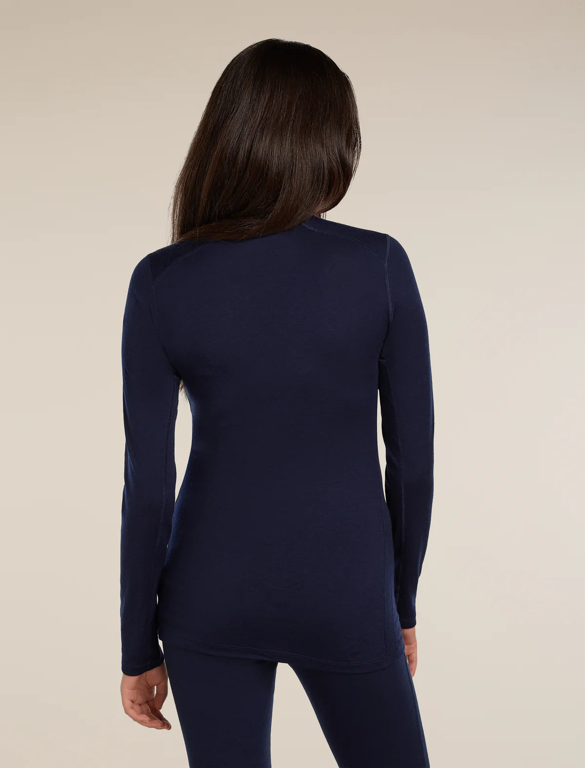 Icebreaker Merino 200 Oasis Long Sleeve Crew Thermal Top (Women's) - Midnight Navy