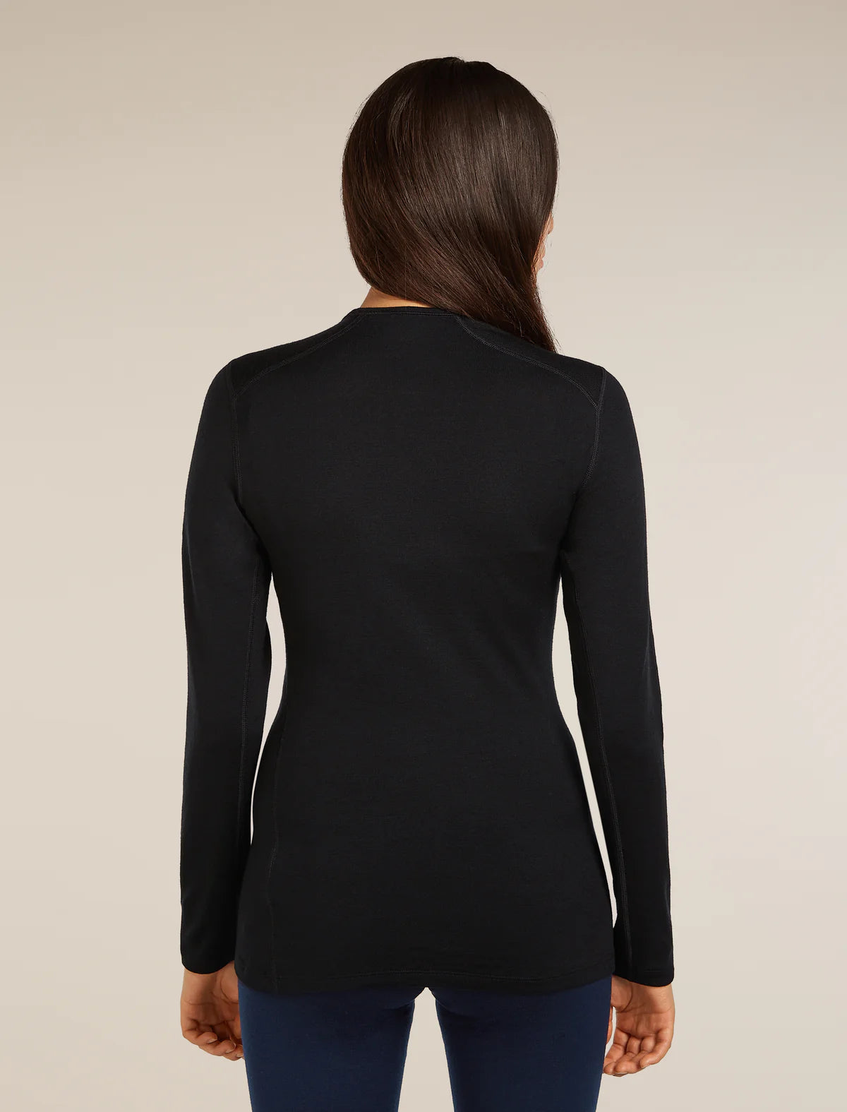 Icebreaker Merino 260 Tech Long Sleeve Crew Neck Thermal Top (Women's) - Black - Icebreaker Merino 260 Oasis Long Sleeve Crew Thermal Top (Women's)