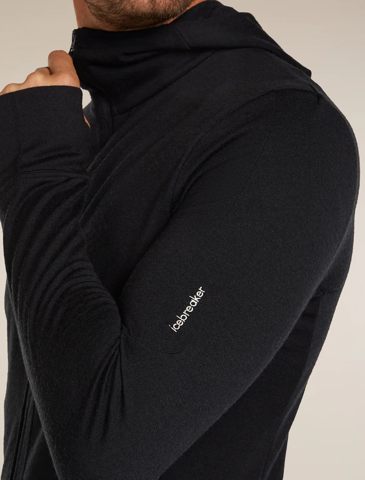 Icebreaker Merino 260 Quantum Long Sleeve Zip Hoodie (Men's) - Black