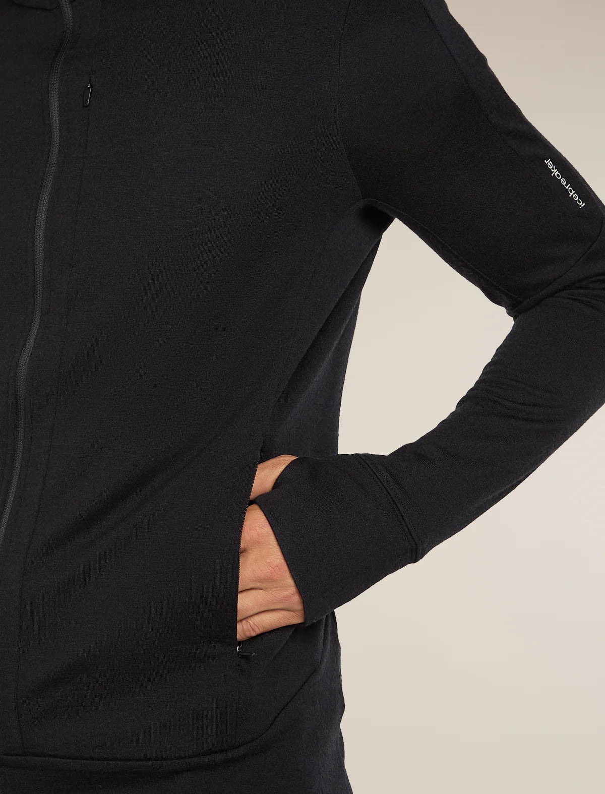 Icebreaker Merino 260 Quantum Long Sleeve Zip Hoodie (Men's) - Black