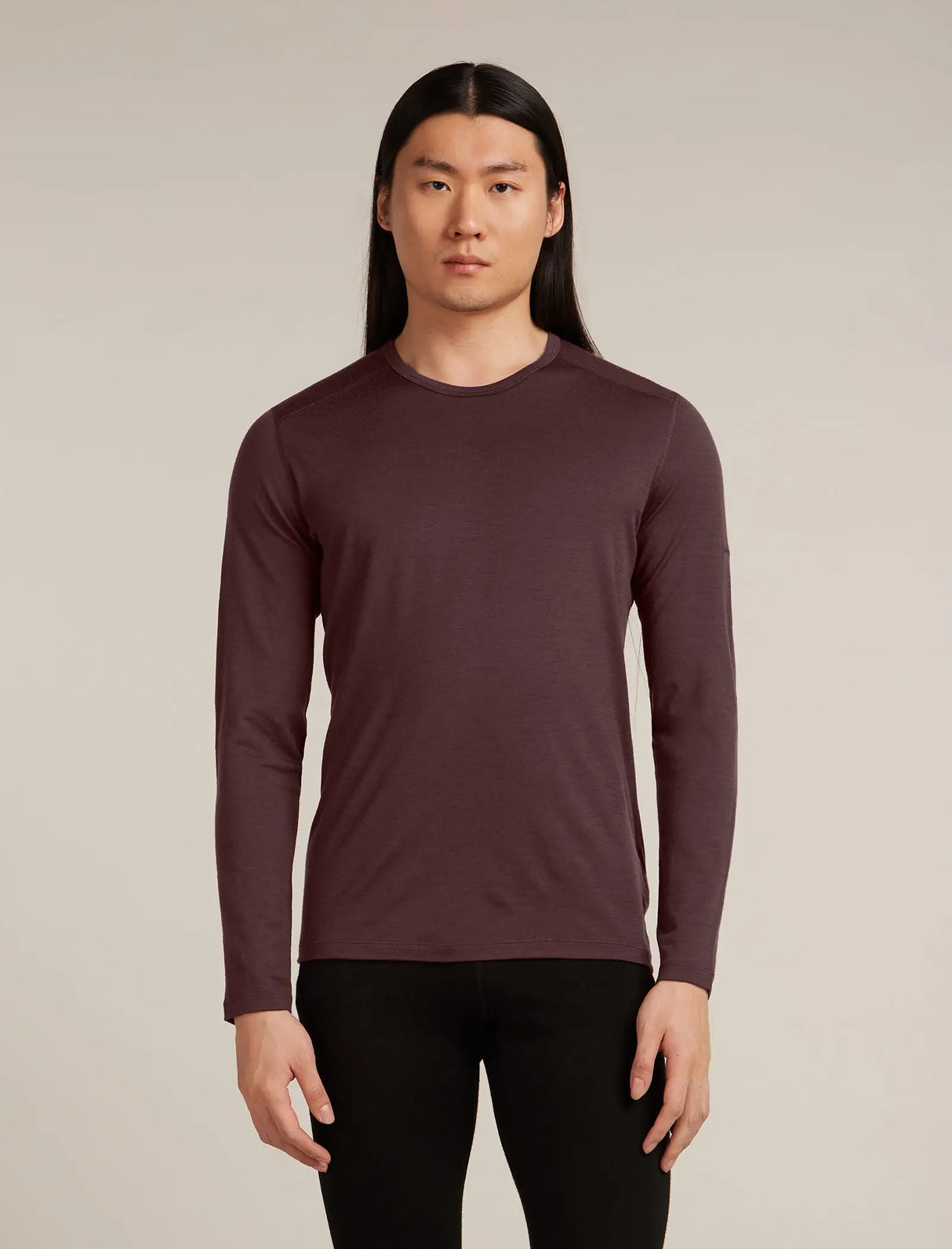 Icebreaker Merino 200 Oasis Long Sleeve Crew Neck Thermal Top (Men's) - Java