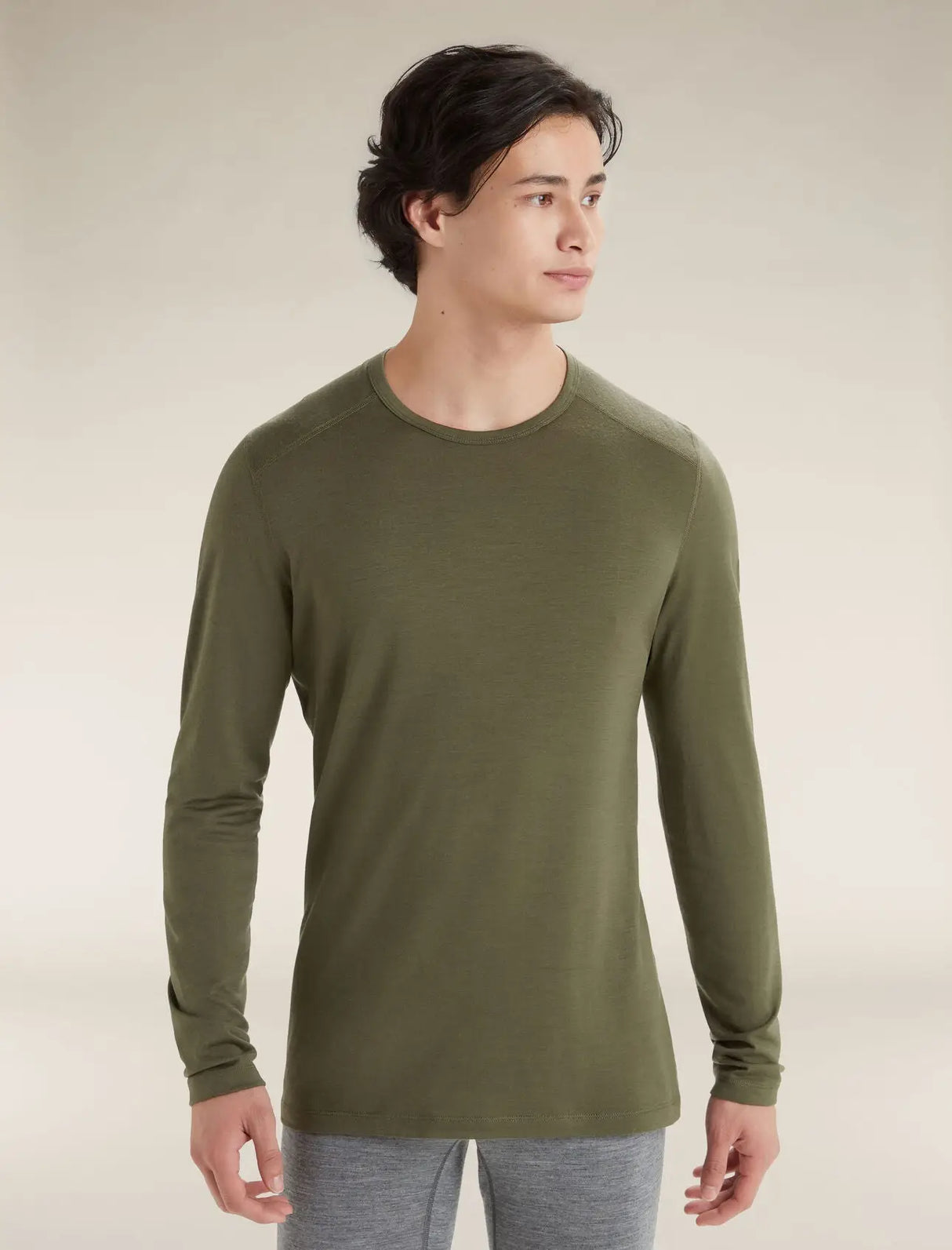 Icebreaker Merino 200 Oasis Long Sleeve Crew Neck Thermal Top (Men's) - Loden