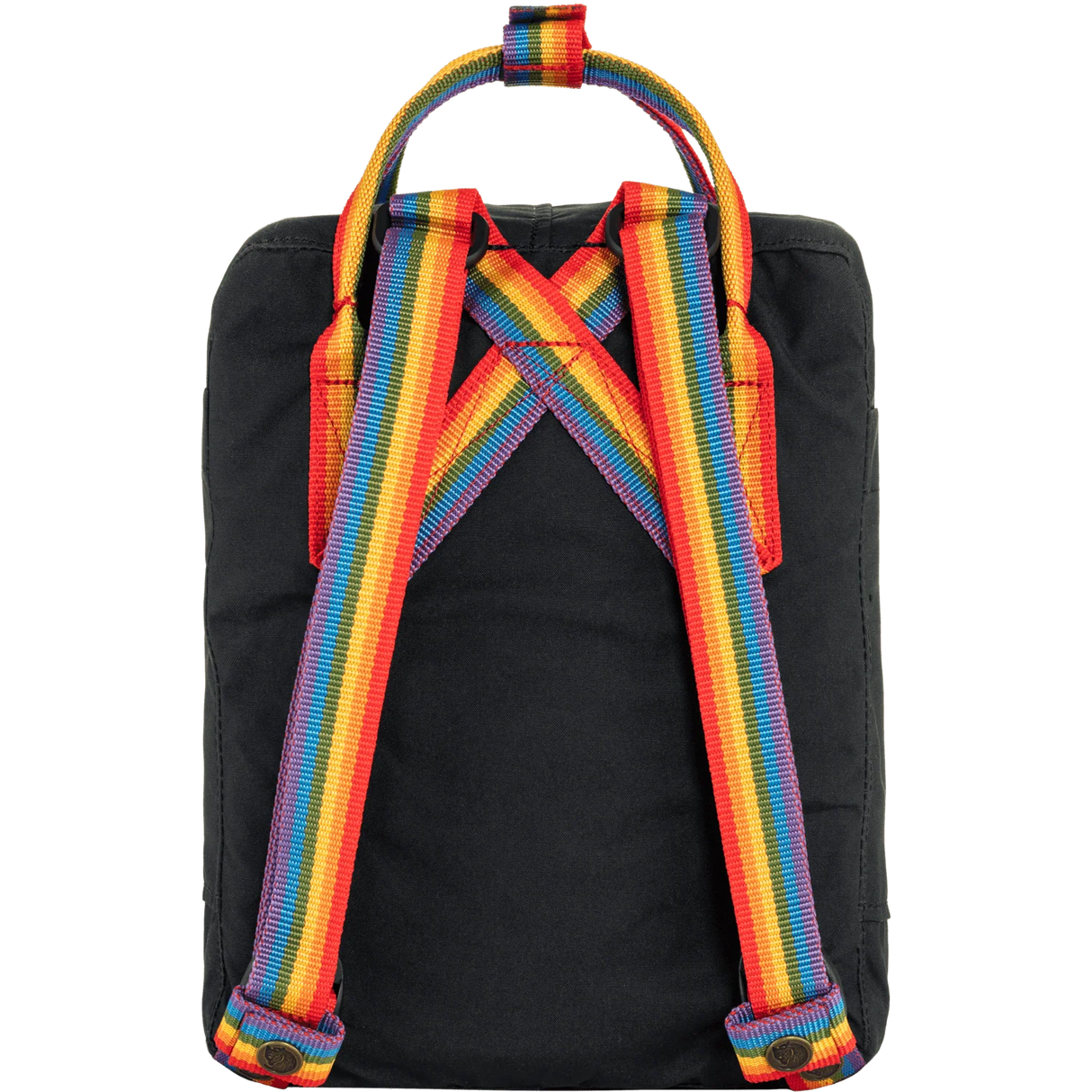 Fjällräven Kånken Mini Rainbow Backpack - Black-Rainbow Pattern