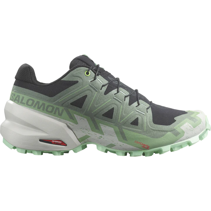 Salomon Speedcross 6 Shoes (Women's) Black / Laurel Wreath / Green Ash Salomon