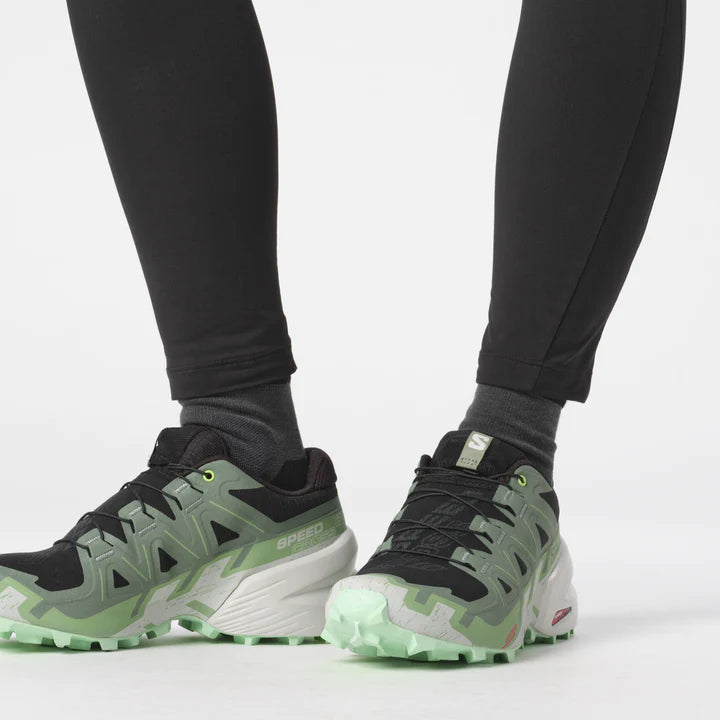 Salomon Speedcross 6 Shoes (Women's) Black / Laurel Wreath / Green Ash Salomon