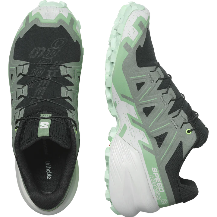 Salomon Speedcross 6 Shoes (Women's) Black / Laurel Wreath / Green Ash Salomon