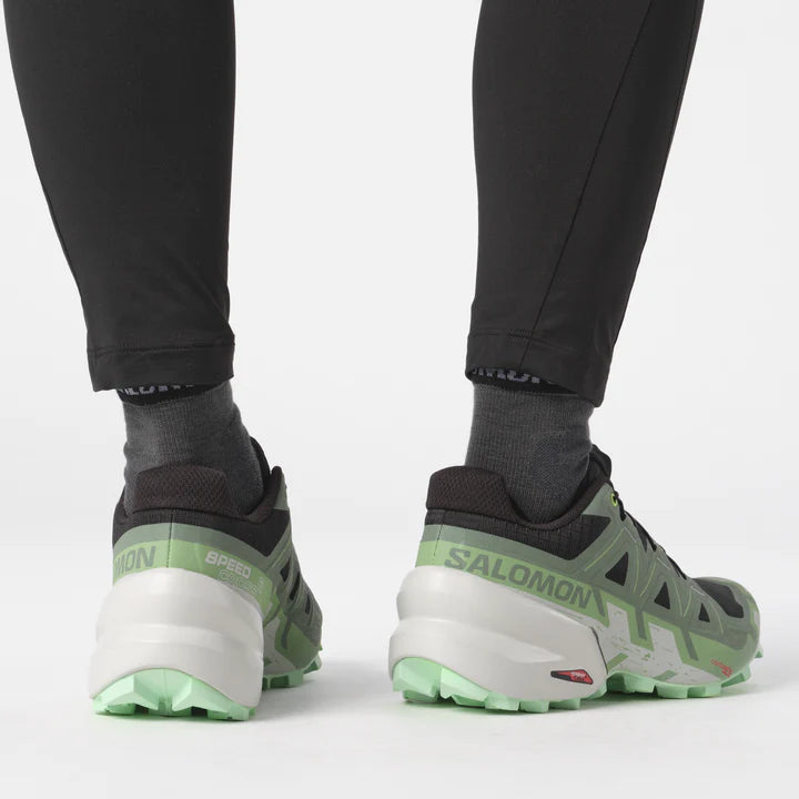 Salomon Speedcross 6 Shoes (Women's) Black / Laurel Wreath / Green Ash Salomon