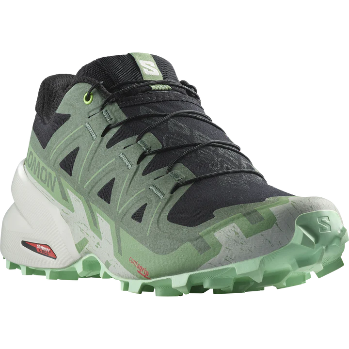 Salomon Speedcross 6 Shoes (Women's) Black / Laurel Wreath / Green Ash Salomon