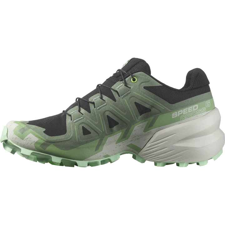 Salomon Speedcross 6 Shoes (Women's) Black / Laurel Wreath / Green Ash Salomon