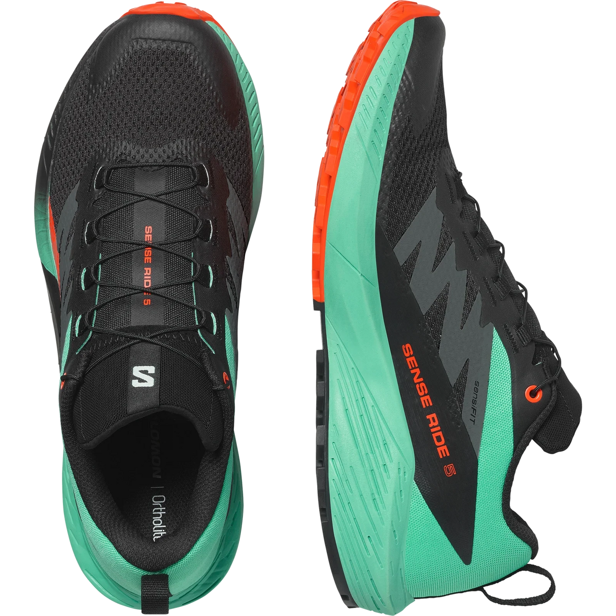 Salomon Sense Ride 5 (Men's) - Black/Bay/Cherry Tomato