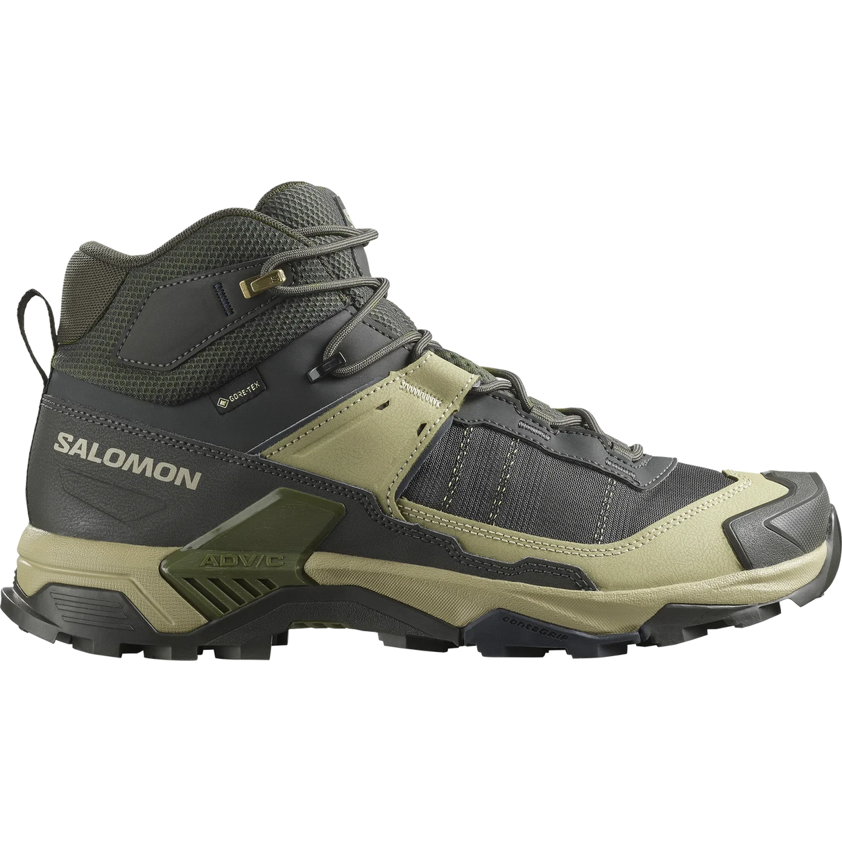 Salomon X Ultra 5 Mid Gore-Tex Boots (Men's) - Peat/Gray Green/Blue Nights