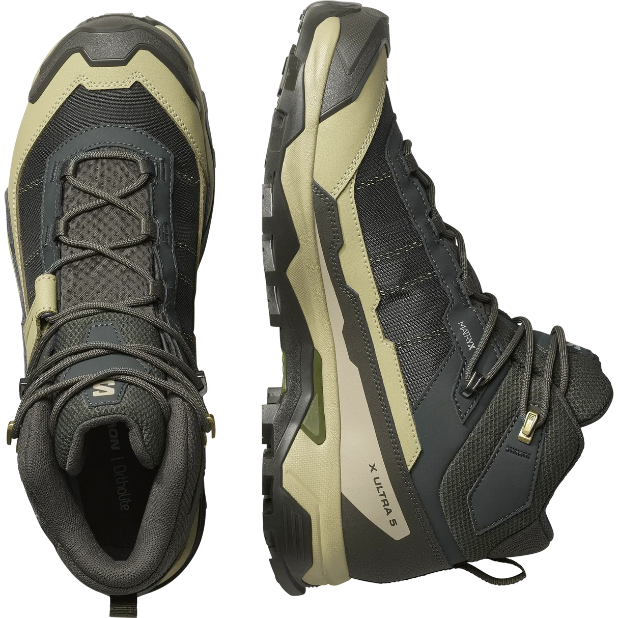 Salomon X Ultra 5 Mid Gore-Tex Boots (Men's) - Peat/Gray Green/Blue Nights