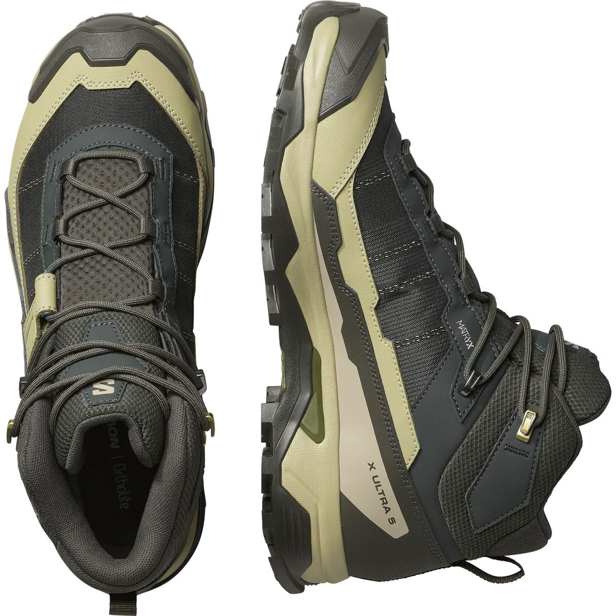 Salomon X Ultra 5 Mid Gore-Tex Boots (Men's) - Peat/Gray Green/Blue Nights