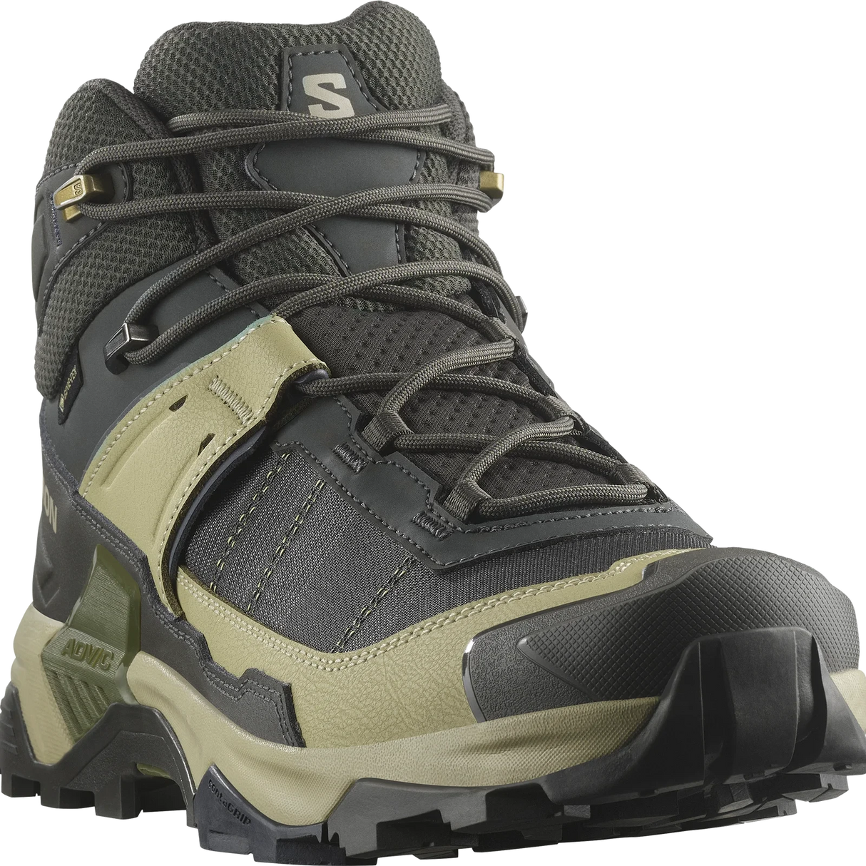 Salomon X Ultra 5 Mid Gore-Tex Boots (Men's) - Peat/Gray Green/Blue Nights