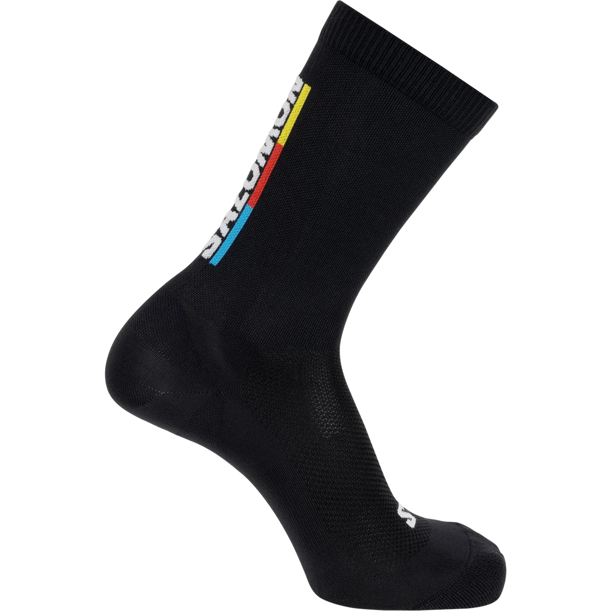 Salomon Pulse Race Flag Crew Socks (Unisex) - Black/Bright Red/Lemon