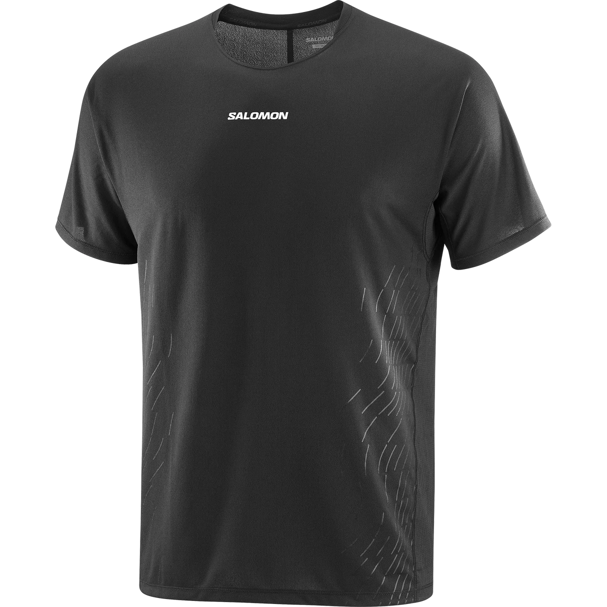 Salomon Sense Aero Short-Sleeve Tee GFX (Men's) - Deep Black/Black Beauty
