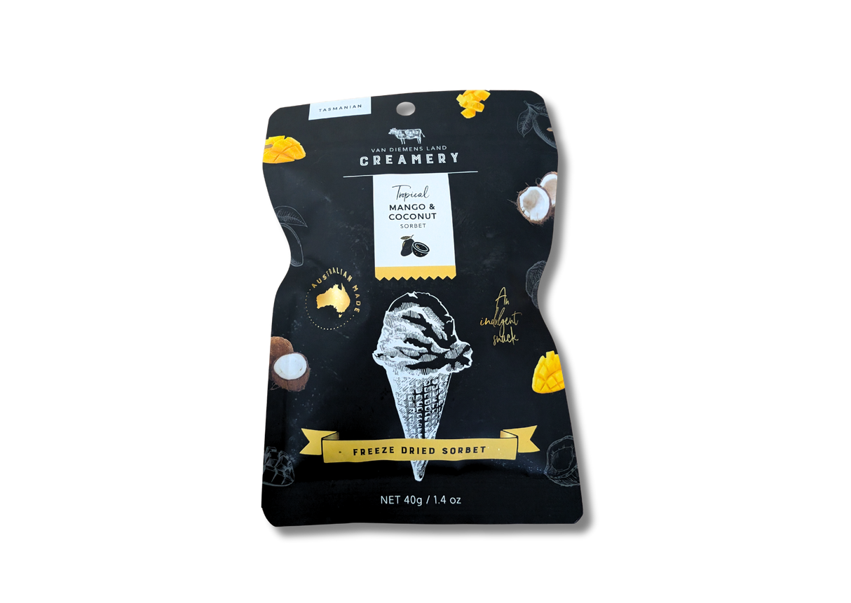 Van Diemens Land Creamery Freeze Dried Ice Cream - Mango & Coconut
