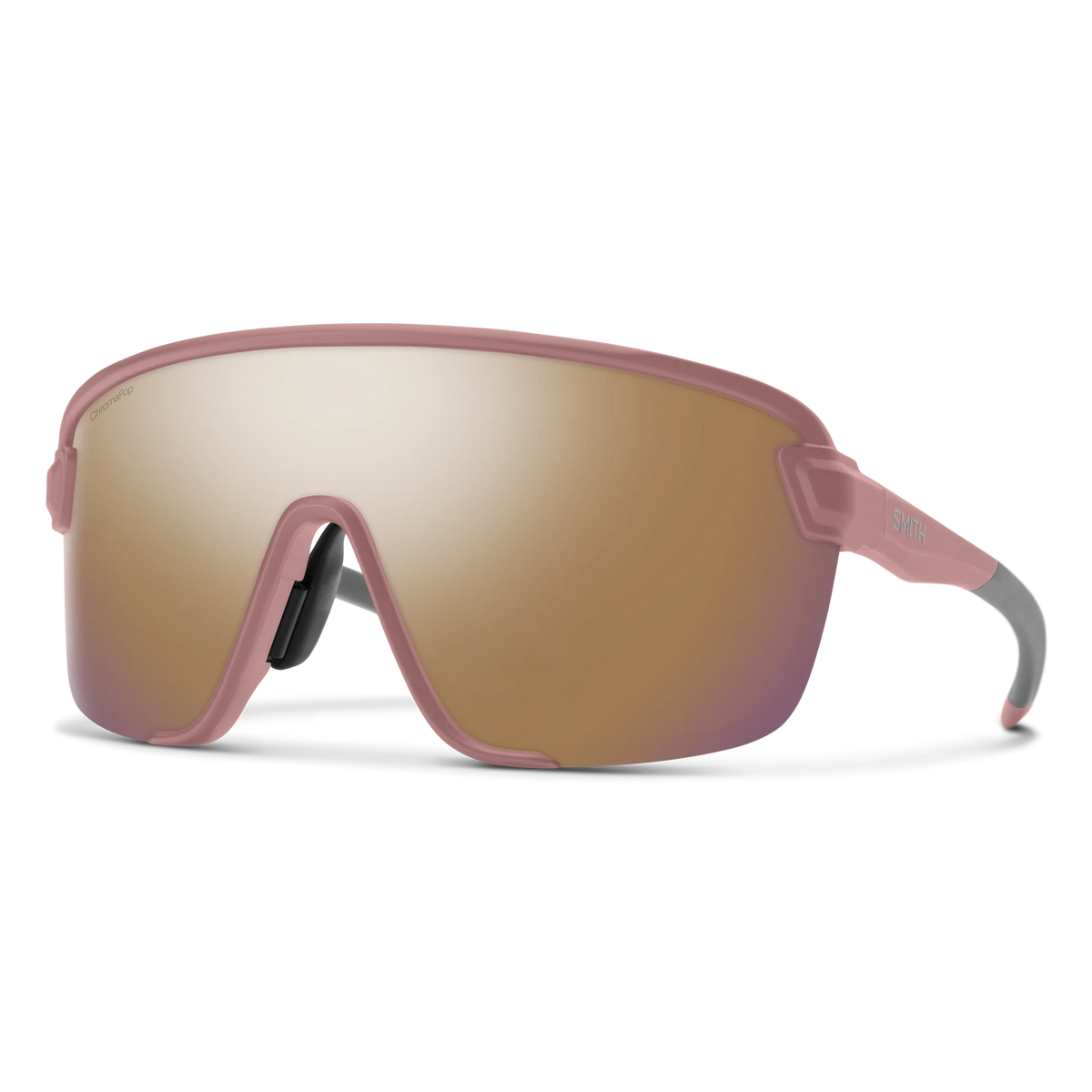 - Smith Bobcat Sunglasses - Matte Chalk Rose | ChromaPop Rose Gold Mirror