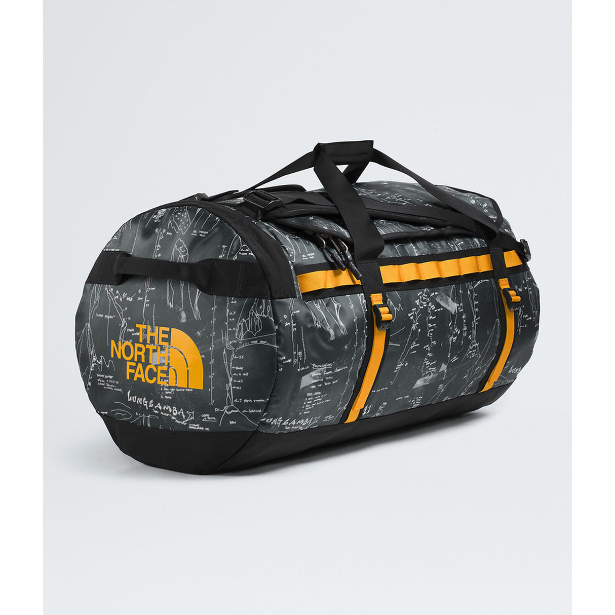The North Face Base Camp Duffel Large 95L - Anthracite Grey Conrad Topos Print/Summit Gold