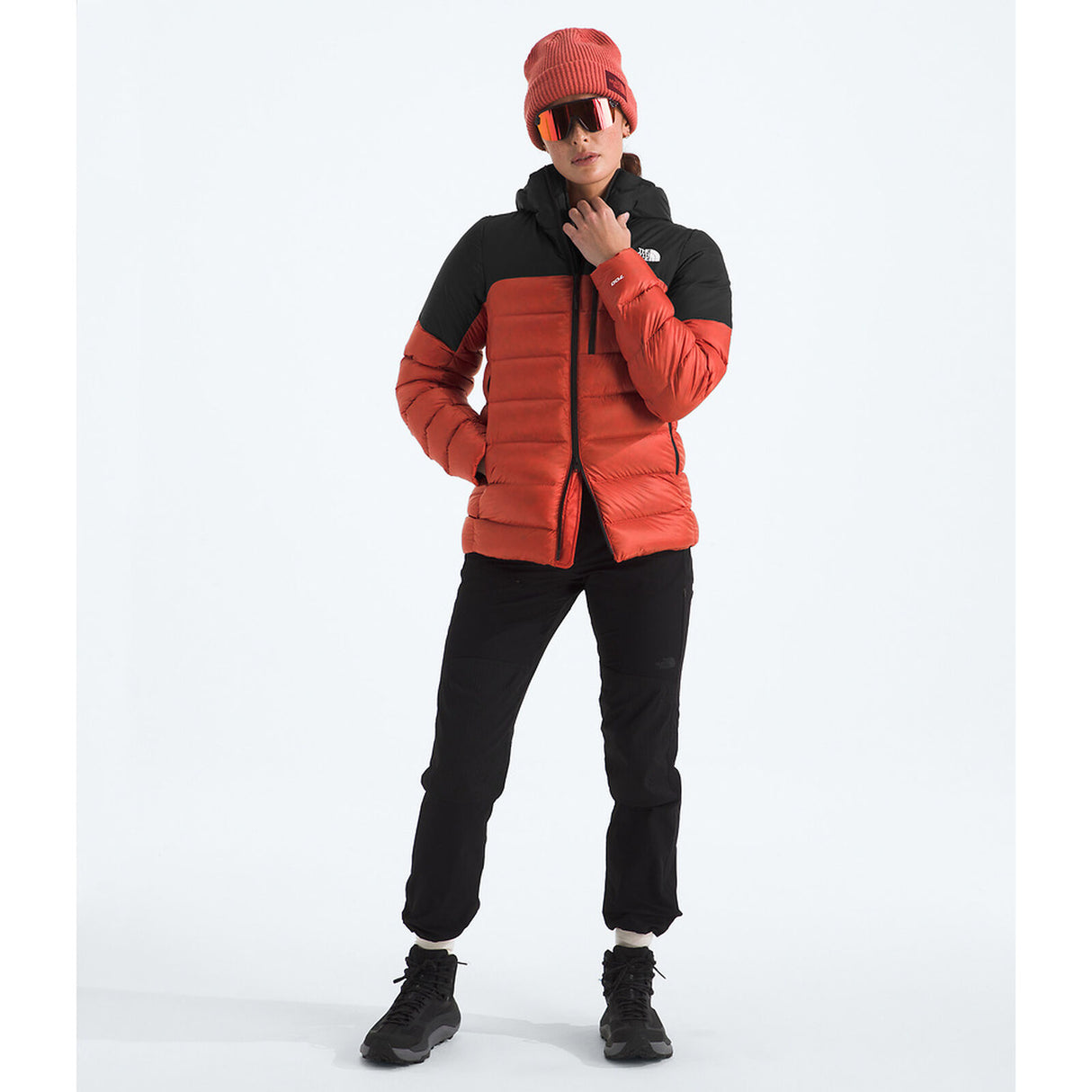 The North Face Kalix Down Hoodie (Womens) - Mars Dust/TNF Black