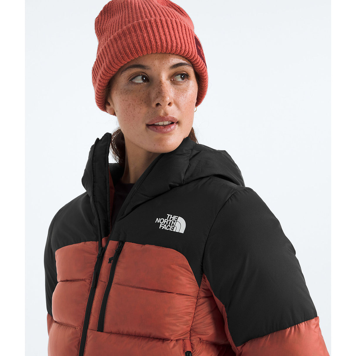 The North Face Kalix Down Hoodie (Womens) - Mars Dust/TNF Black