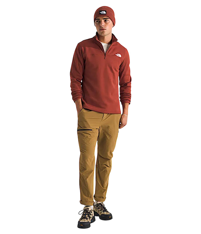 The North Face Cedar Trail Grid Fleece 1/4 Zip Jacket (Men's) - Iron Clay
