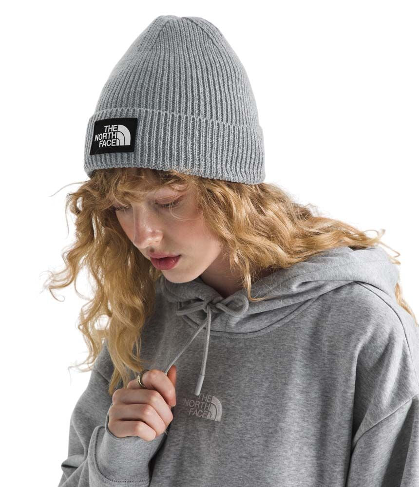 The North Face TNF™ Logo Box Cuffed Beanie - TNF Medium Grey Heather