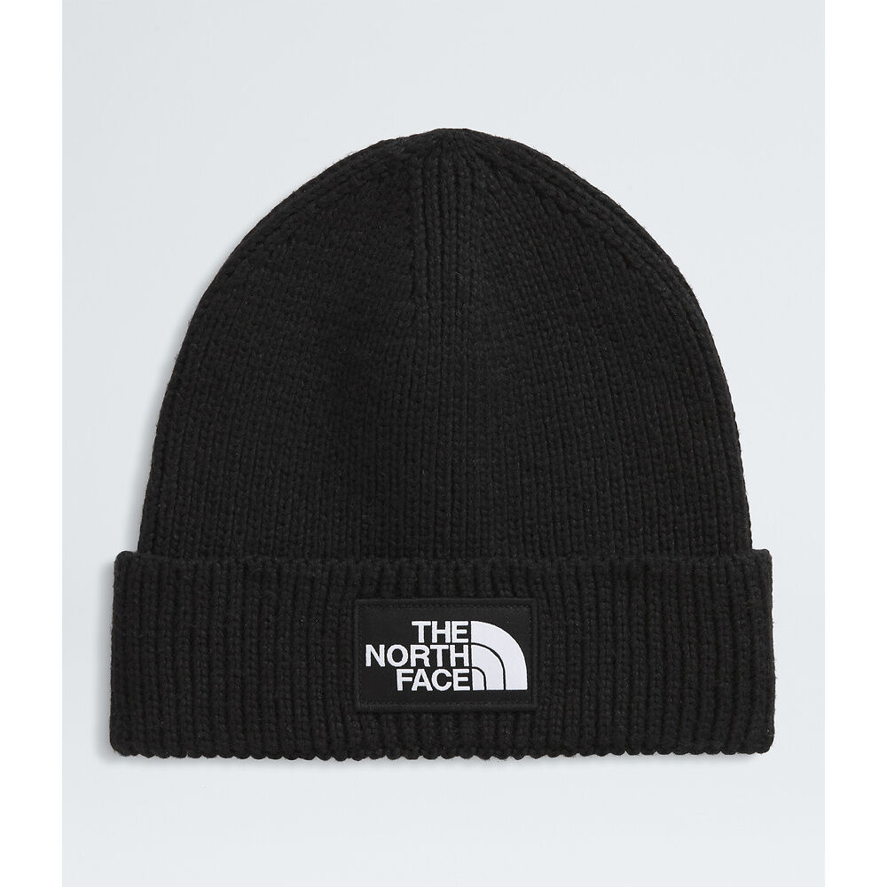 The North Face TNF Logo Box Cuffed Beanie - TNF Black