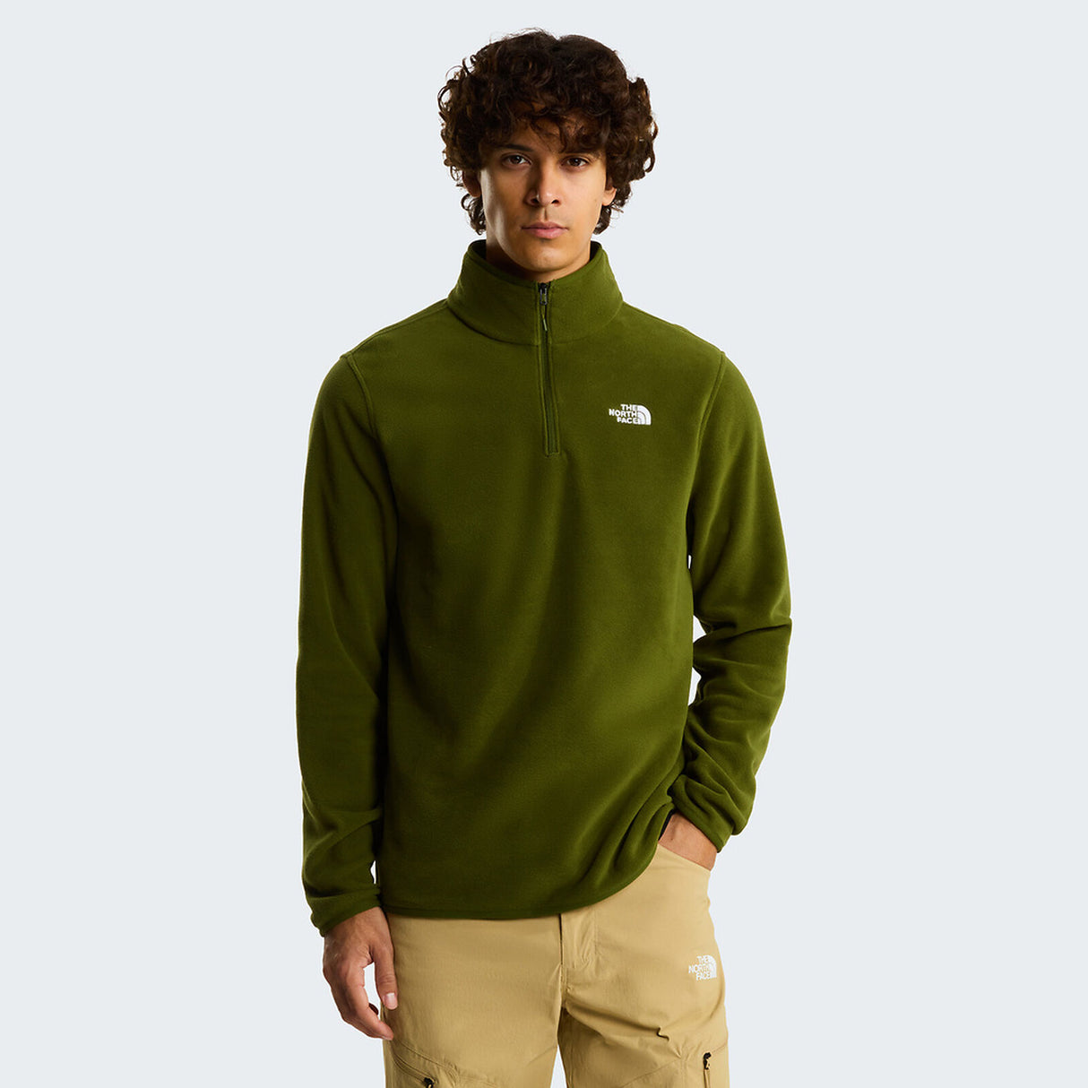 The North Face Glacier Fleece 1/4 Zip Jacket (Men's) - Woodland Green