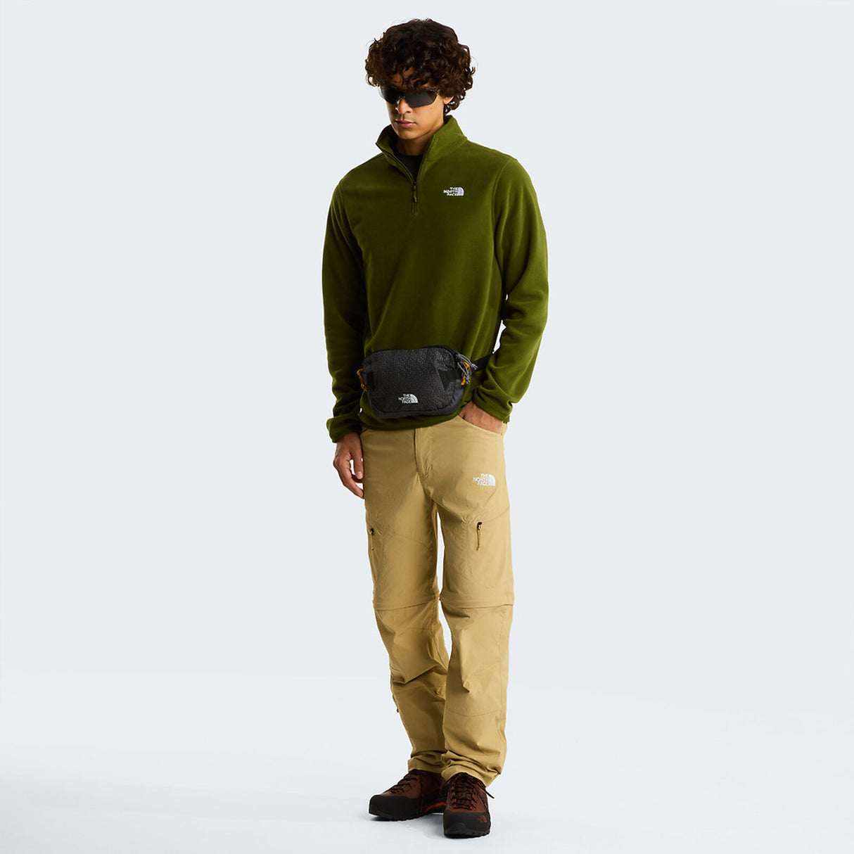 The North Face Glacier Fleece 1/4 Zip Jacket (Men's) - Woodland Green