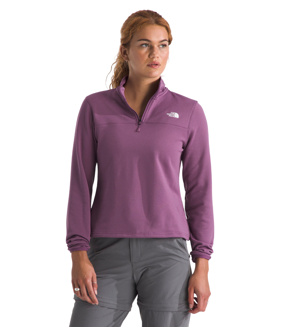 The North Face Cedar Trail Grid Fleece 1/4 Zip Jacket (Women's) - Chroma Purple