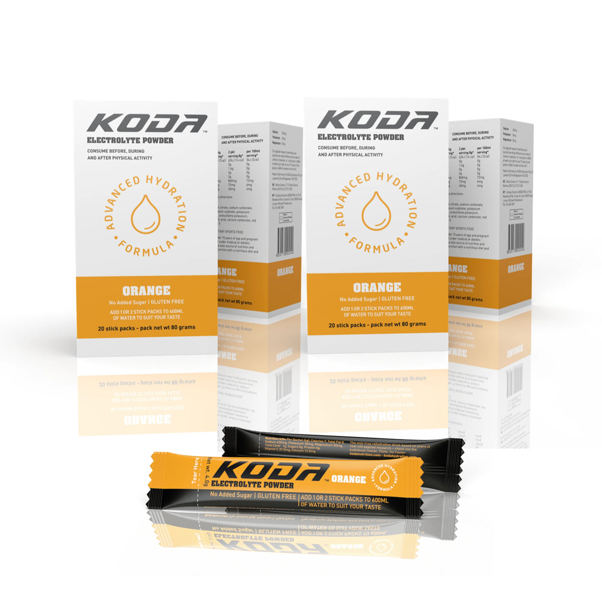 KODA Electrolyte Powder - 20 Sticks - 4 Pack Koda